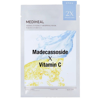 Maska w płachcie rozświetlająca DERMA SYNERGY MADECASSOSIDE X VITAMIN C, Mediheal, 25 ml