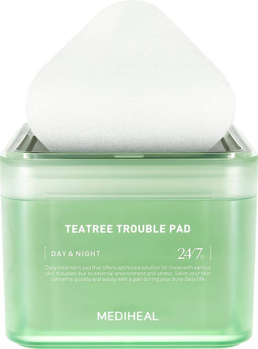 Płatki z Zieloną Herbatą i Probiotykami TeaTree Trouble Pad, 100 szt