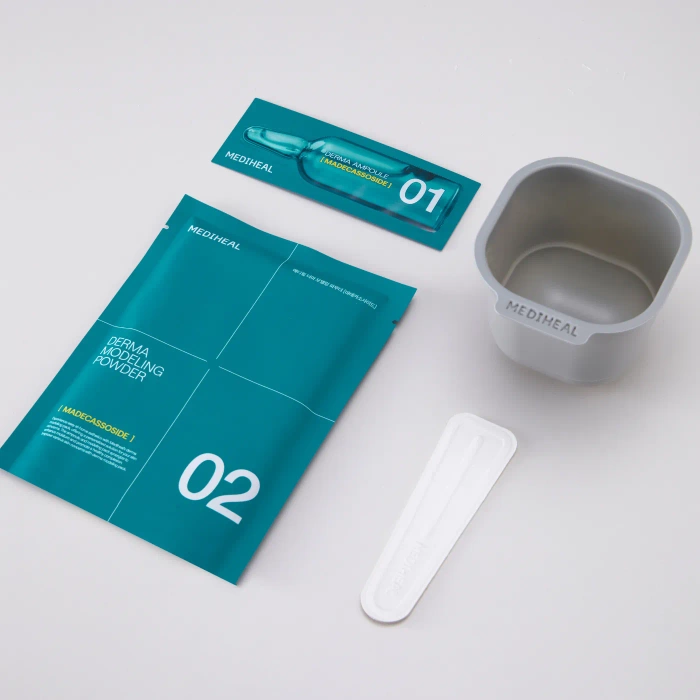 Maska algowa do twarzy z serum, kojąca, Derma Modeling MADECASSOSIDE, 28 g + 2 ml