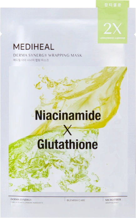 Maska w płachcie oczyszczająca DERMA SYNERGY NIACINAMIDE X GLUTATHIONE, 25 ml