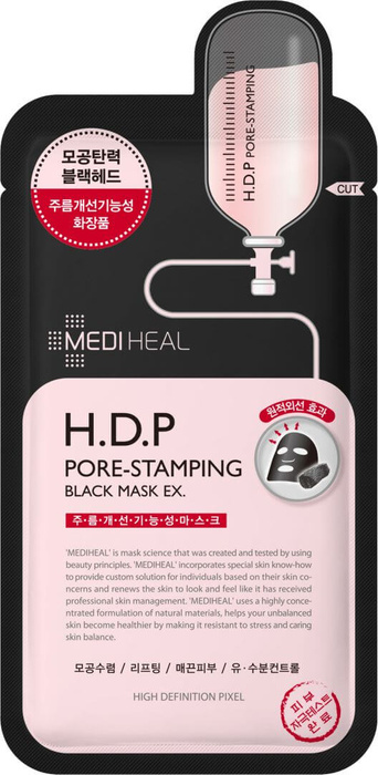 Mediheal Maska w płachcie H.D.P Pore-Stamping czarna oczyszczająca