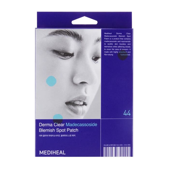 Punktowe plasterki na wypryski, Derma Clear MADECASSOSIDE, 44 szt.